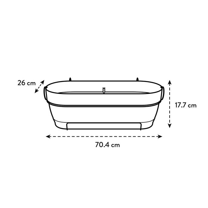 vibia campana balkonbak allin1 70cm poederroze